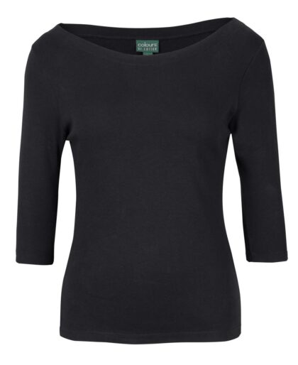 C of C LADIES 3/4 SLEEVE BOAT NECK TEE