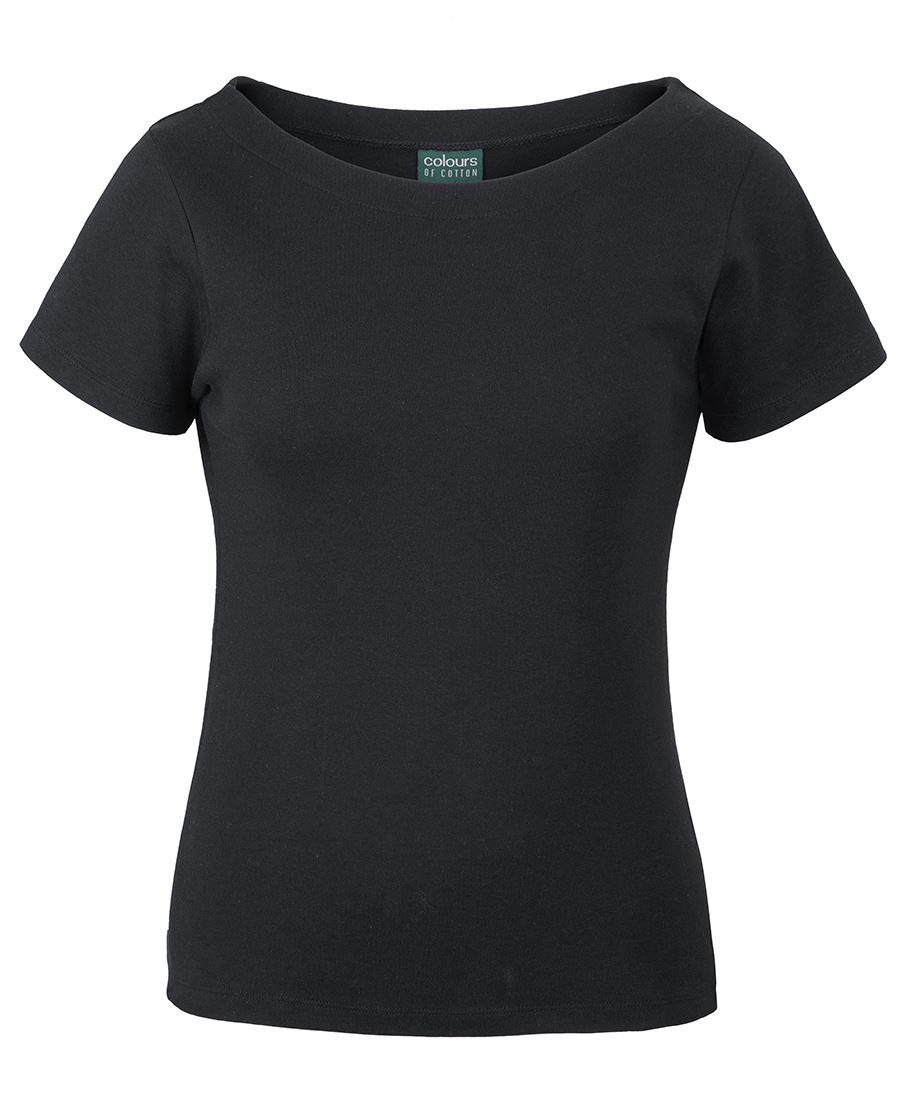 C of C LADIES S/S BOAT NECK TEE
