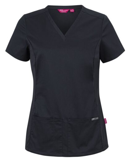 JB's LADIES PREMIUM STRETCH PANEL SCRUB TOP