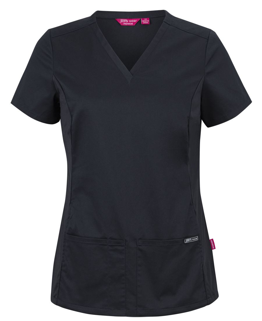 JB's LADIES PREMIUM STRETCH PANEL SCRUB TOP