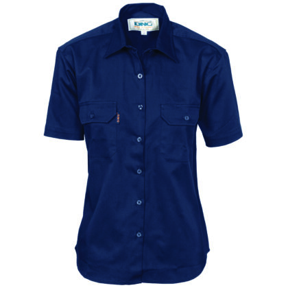 Ladies Drill Shirt, S/S