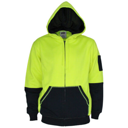 2tone Full zip Fleecy Hoodie