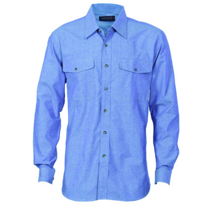 Flap Pocket Chambray Shirt L/S