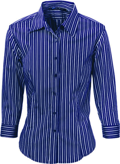 Ladies Contrast Stripe shrt3/4